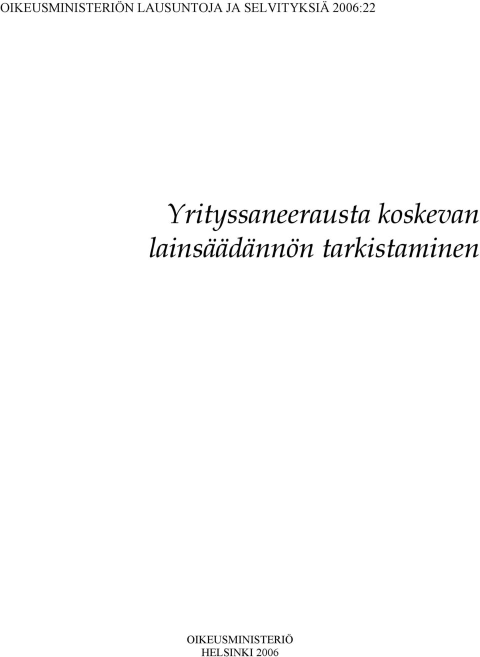 Yrityssaneerausta koskevan