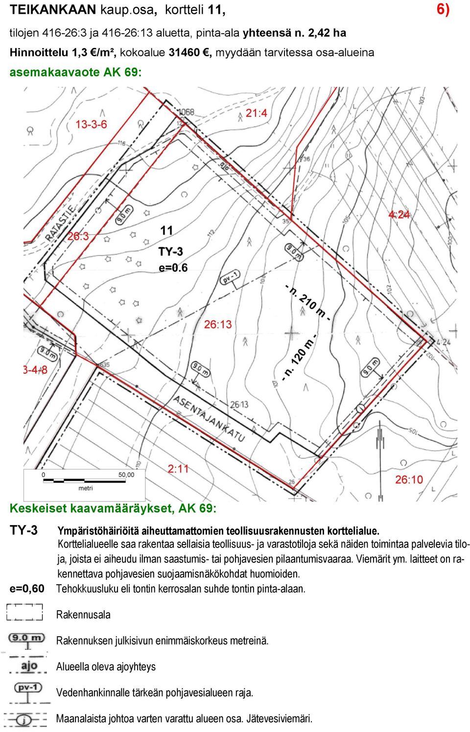 teollisuusrakennusten korttelialue.