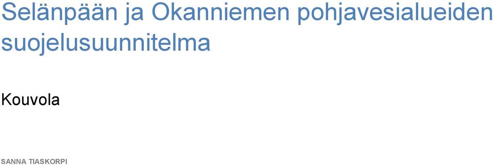 pohjavesialueiden