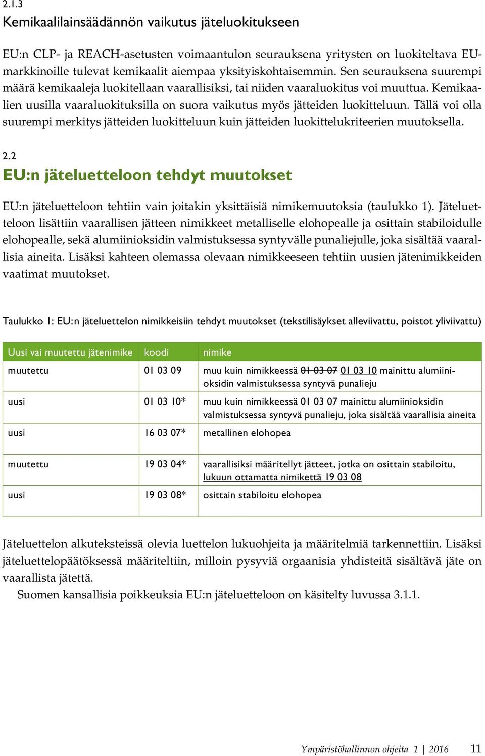 Tällä voi olla suurempi merkitys jätteiden luokitteluun kuin jätteiden luokittelukriteerien muutoksella. 2.