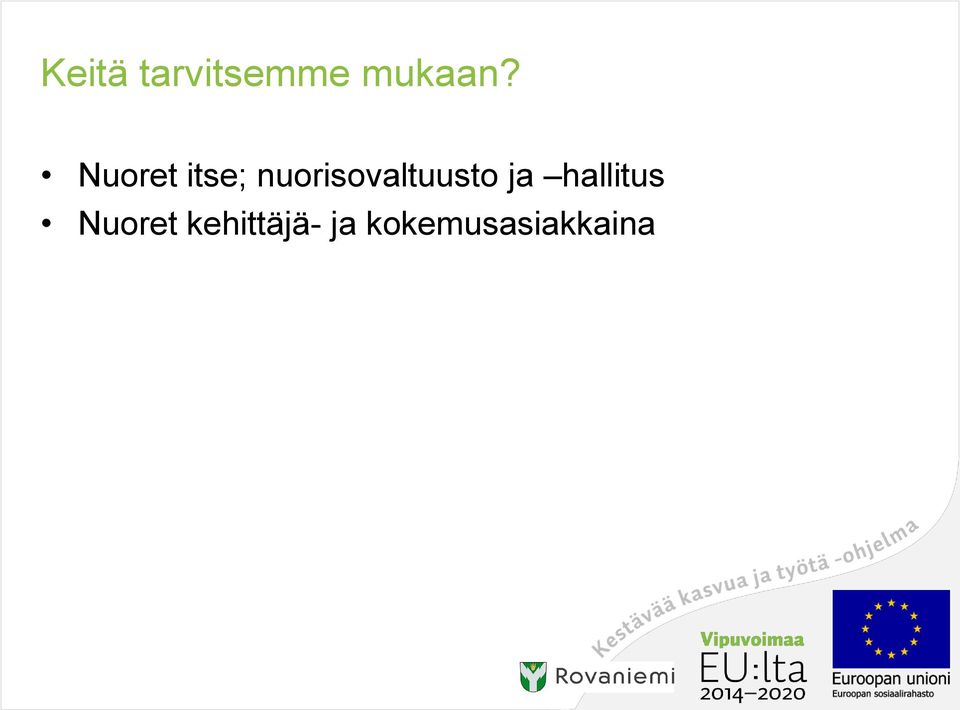 nuorisovaltuusto ja