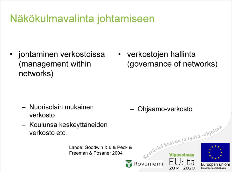 Nuorisolain mukainen verkosto Koulunsa keskeyttäneiden verkosto