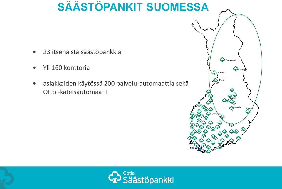 palvelu-automaattia sekä Otto -käteisautomaatit