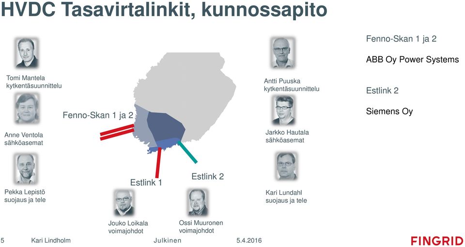 kytkentäsuunnittelu Jarkko Hautala sähköasemat Estlink 2 Siemens Oy Pekka Lepistö suojaus