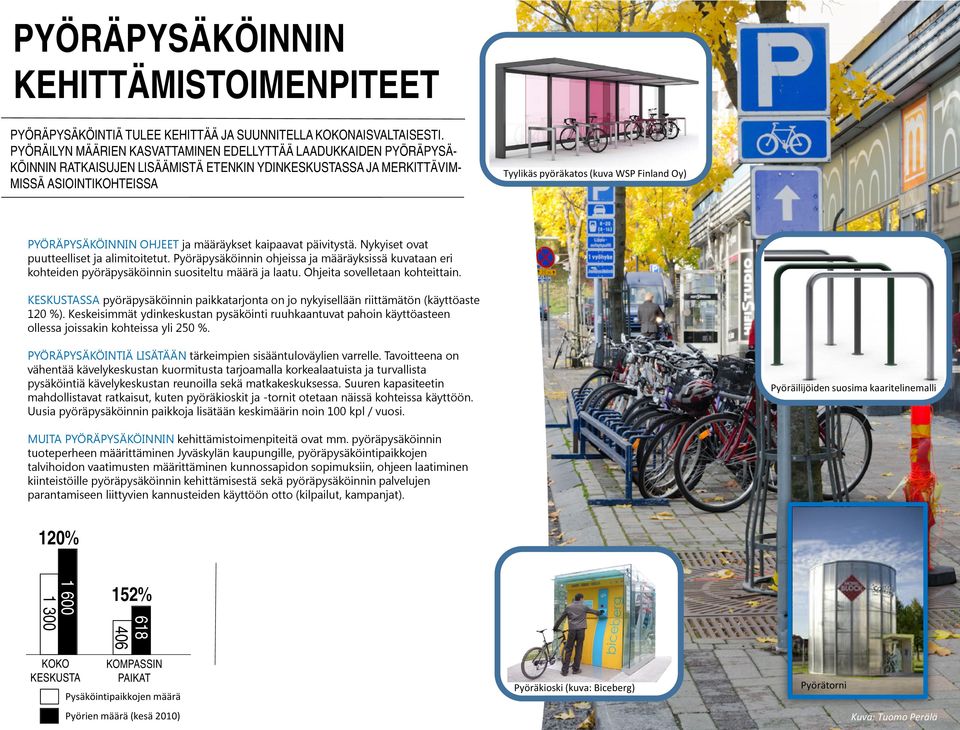 Oy) PYÖRÄPYSÄKÖINNIN OHJEET ja määräykset kaipaavat päivitystä. Nykyiset ovat puutteelliset ja alimitoitetut.