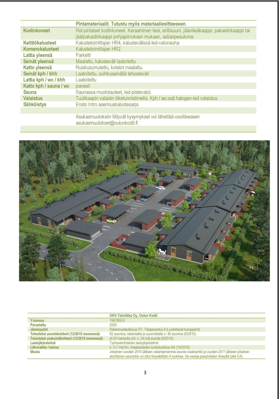 Kalustetoimittajan HR4, kalustevälissä led-valonauha Kalustetoimittajan HR2 Parketti Maalattu, kalusteväli laatoitettu. Ruiskusumutettu, kotelot maalattu.