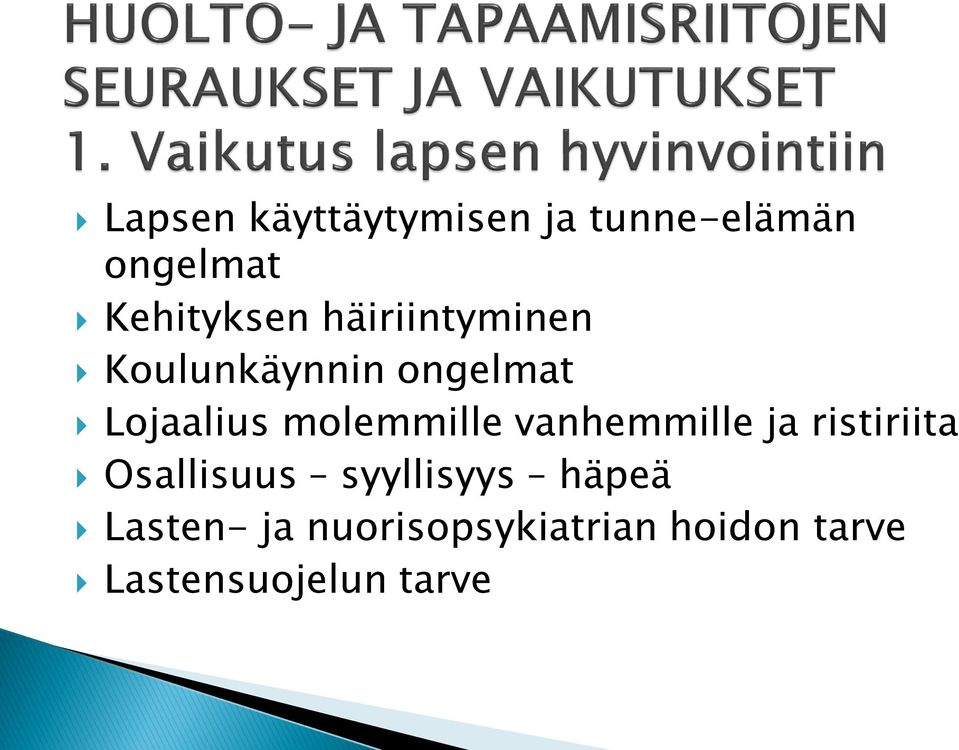 vanhemmille ja ristiriita Osallisuus syyllisyys häpeä