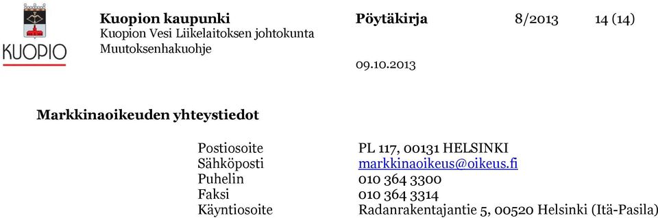 Sähköposti markkinaoikeus@oikeus.