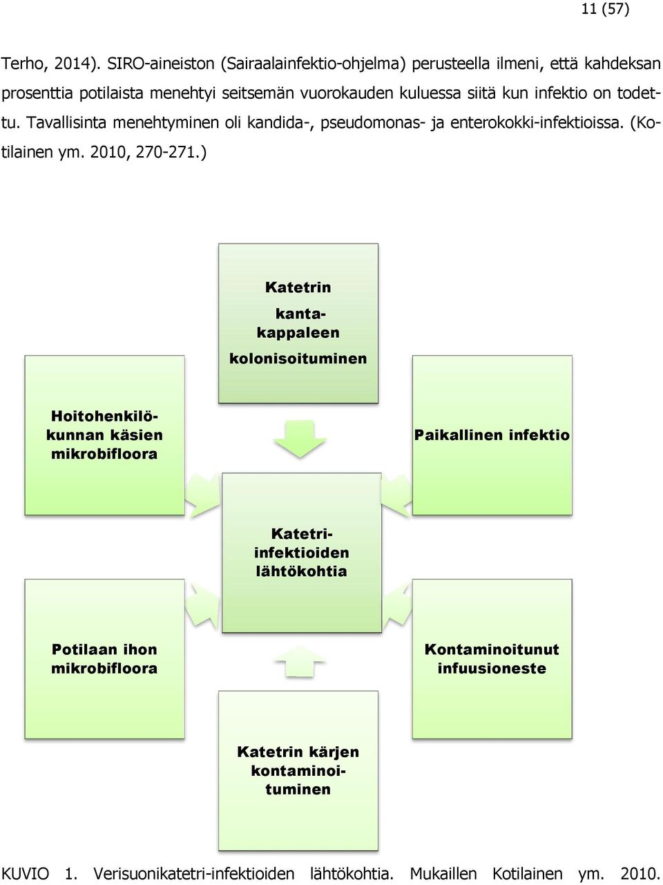 infektio on todettu. Tavallisinta menehtyminen oli kandida-, pseudomonas- ja enterokokki-infektioissa. (Kotilainen ym. 2010, 270-271.