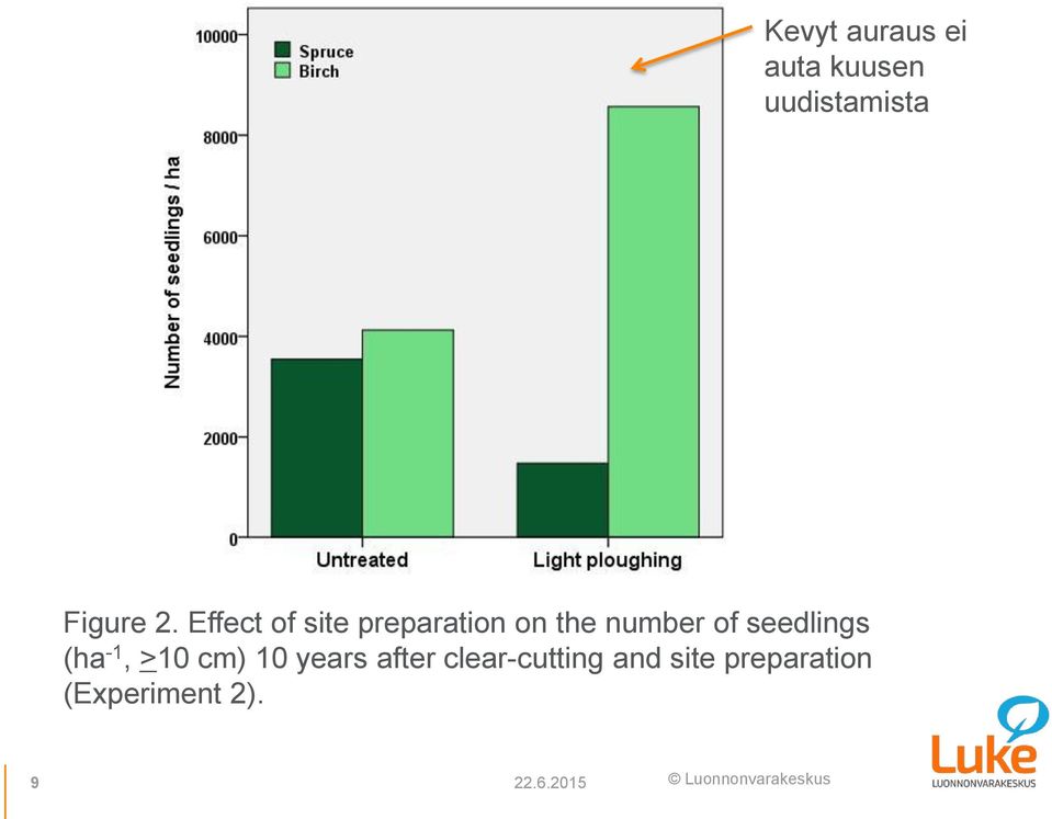 seedlings (ha -1, >10 cm) 10 years after