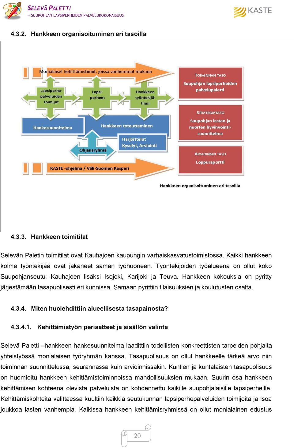 Hankkeen kokouksia on pyritty järjestämään tasapuolisesti eri kunnissa. Samaan pyrittiin tilaisuuksien ja koulutusten osalta. 4.3.4. Miten huolehdittiin alueellisesta tasapainosta? 4.3.4.1.