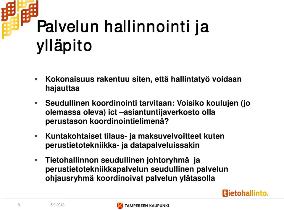 koordinointielimenä?