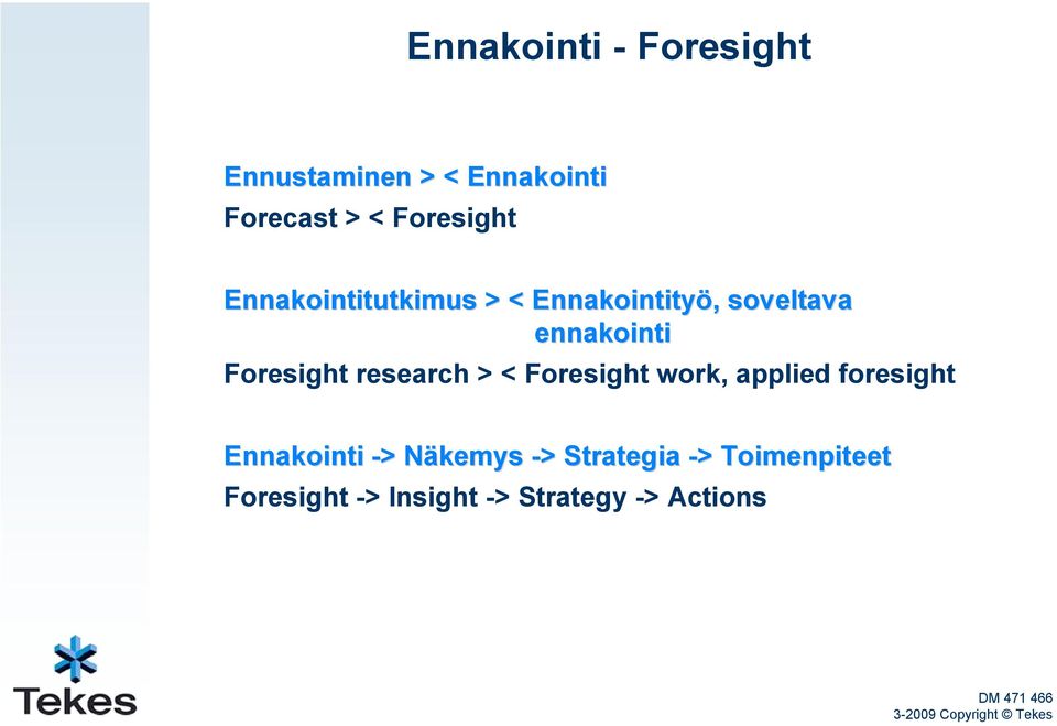 Foresight research > < Foresight work, applied foresight Ennakointi -> >