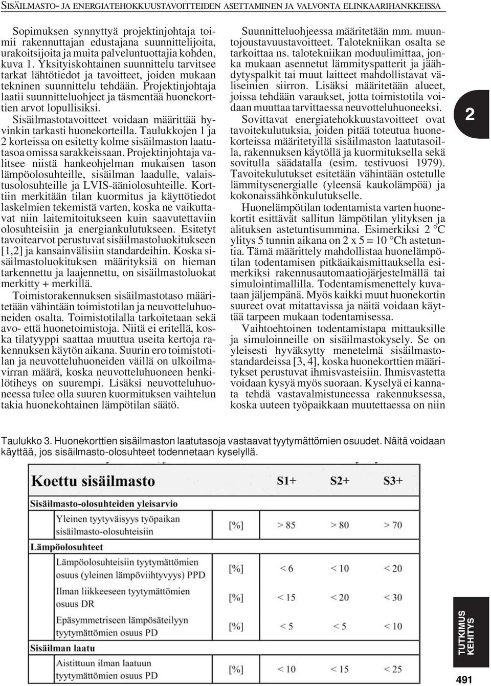 Projektinjohtaja laatii suunnitteluohjeet ja täsmentää huonekorttien arvot lopullisiksi. Sisäilmastotavoitteet voidaan määrittää hyvinkin tarkasti huonekorteilla.