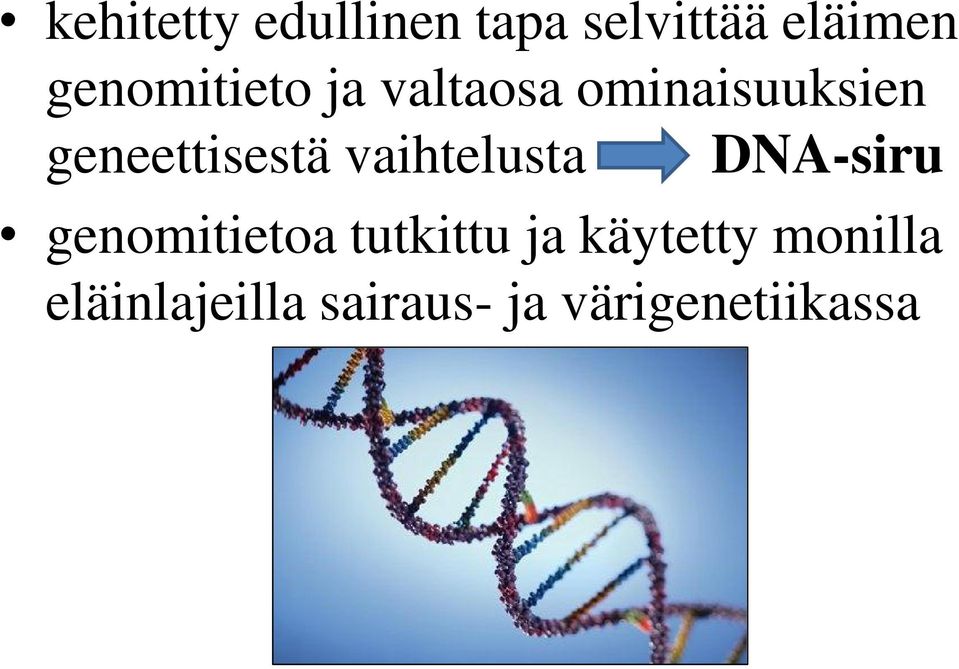 geneettisestä vaihtelusta DNA-siru genomitietoa