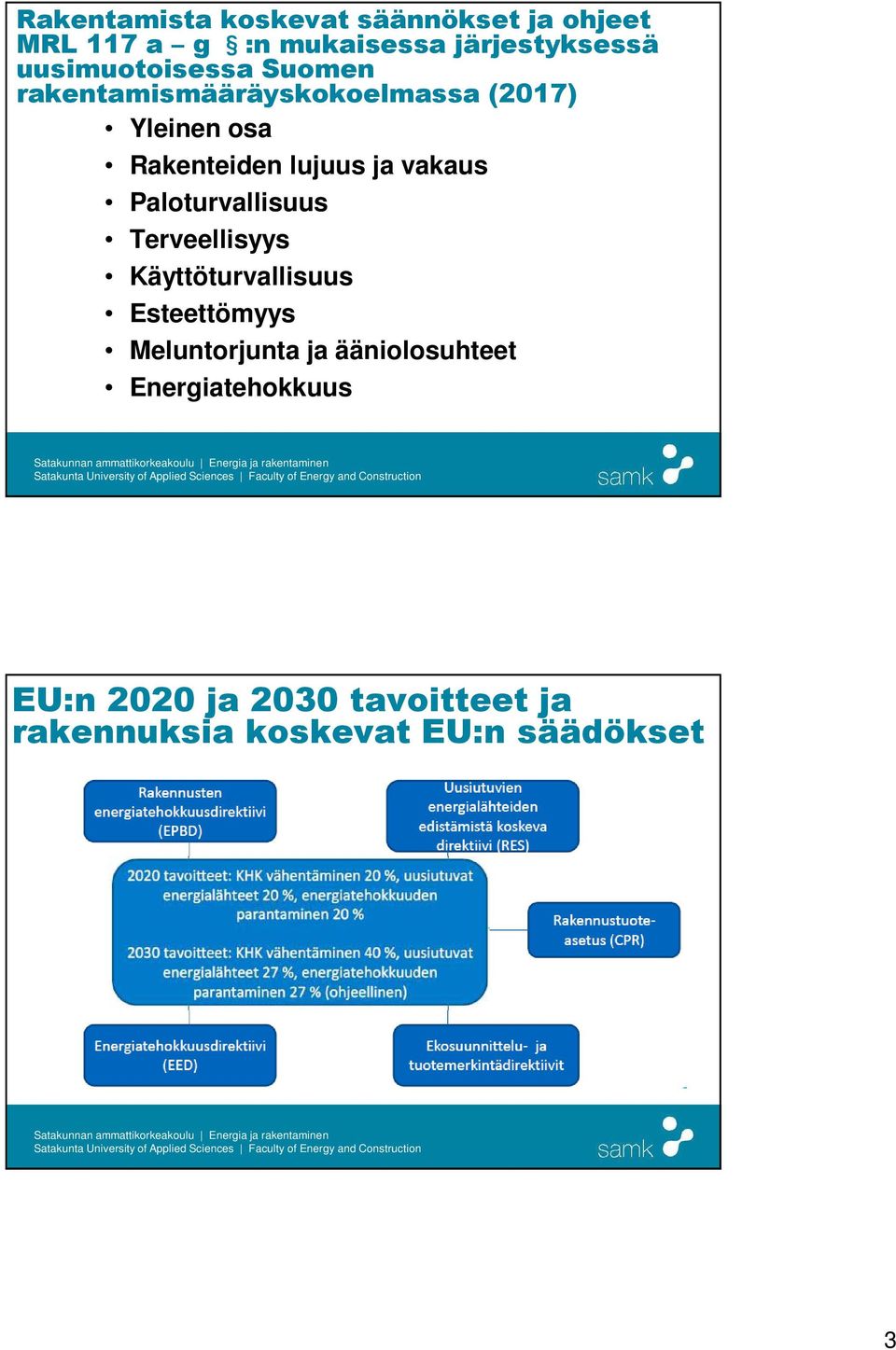 ja vakaus Paloturvallisuus Terveellisyys Käyttöturvallisuus Esteettömyys Meluntorjunta ja