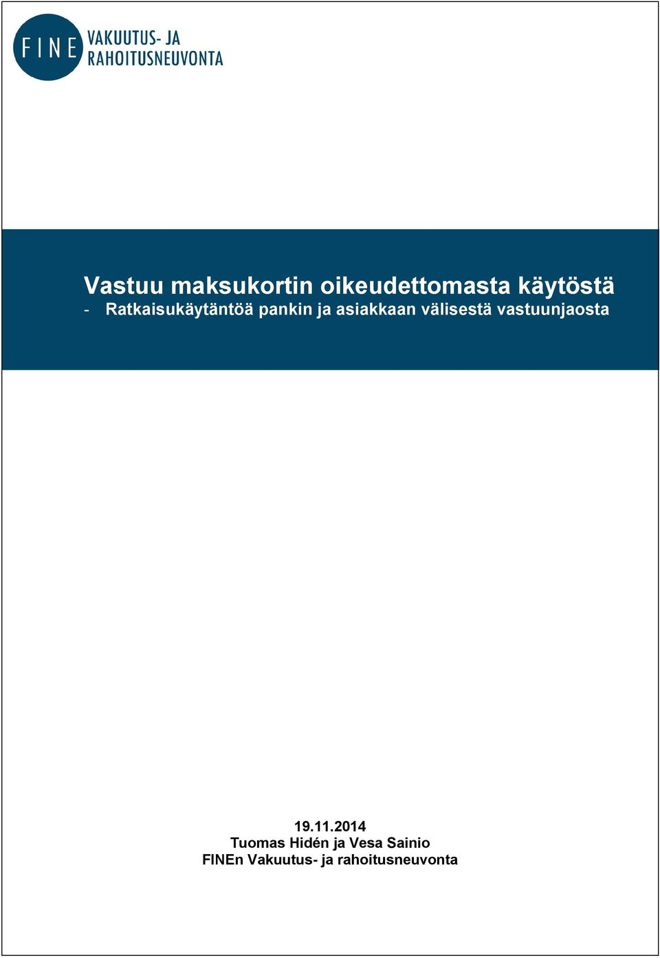 välisestä vastuunjaosta 19.11.
