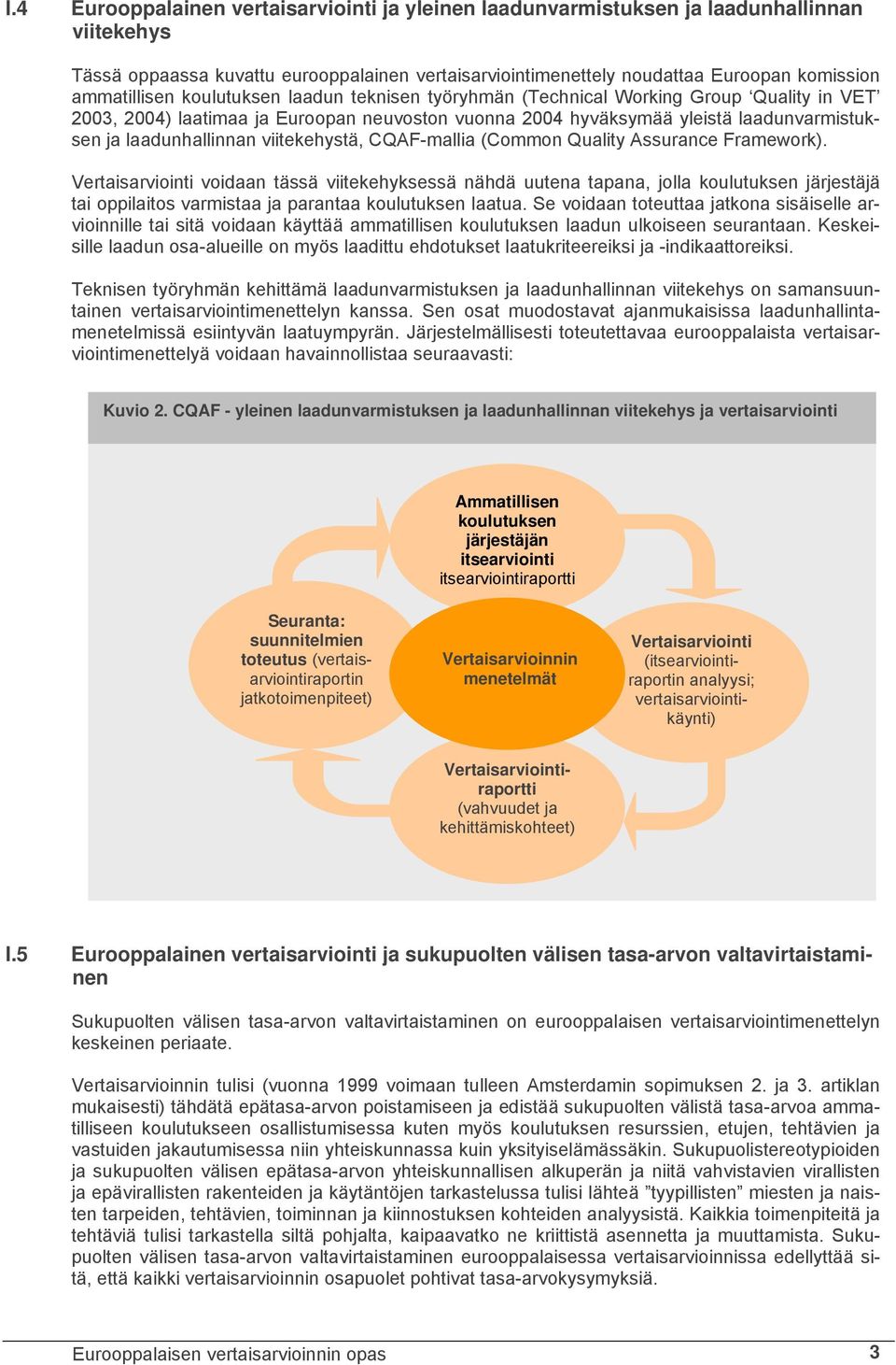 laadunhallinnan viitekehystä, CQAF-mallia (Common Quality Assurance Framework).