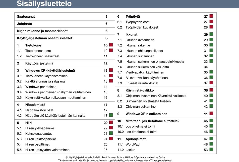 4 Windows perinteinen -näkymän vaihtaminen 15 3.5 Käynnistä-valikon ulkoasun muuttaminen 16 4 Näppäimistö 17 4.1 Näppäimistön osat 17 4.2 Näppäimistö käyttöjärjestelmän kannalta 18 5 Hiiri 20 5.