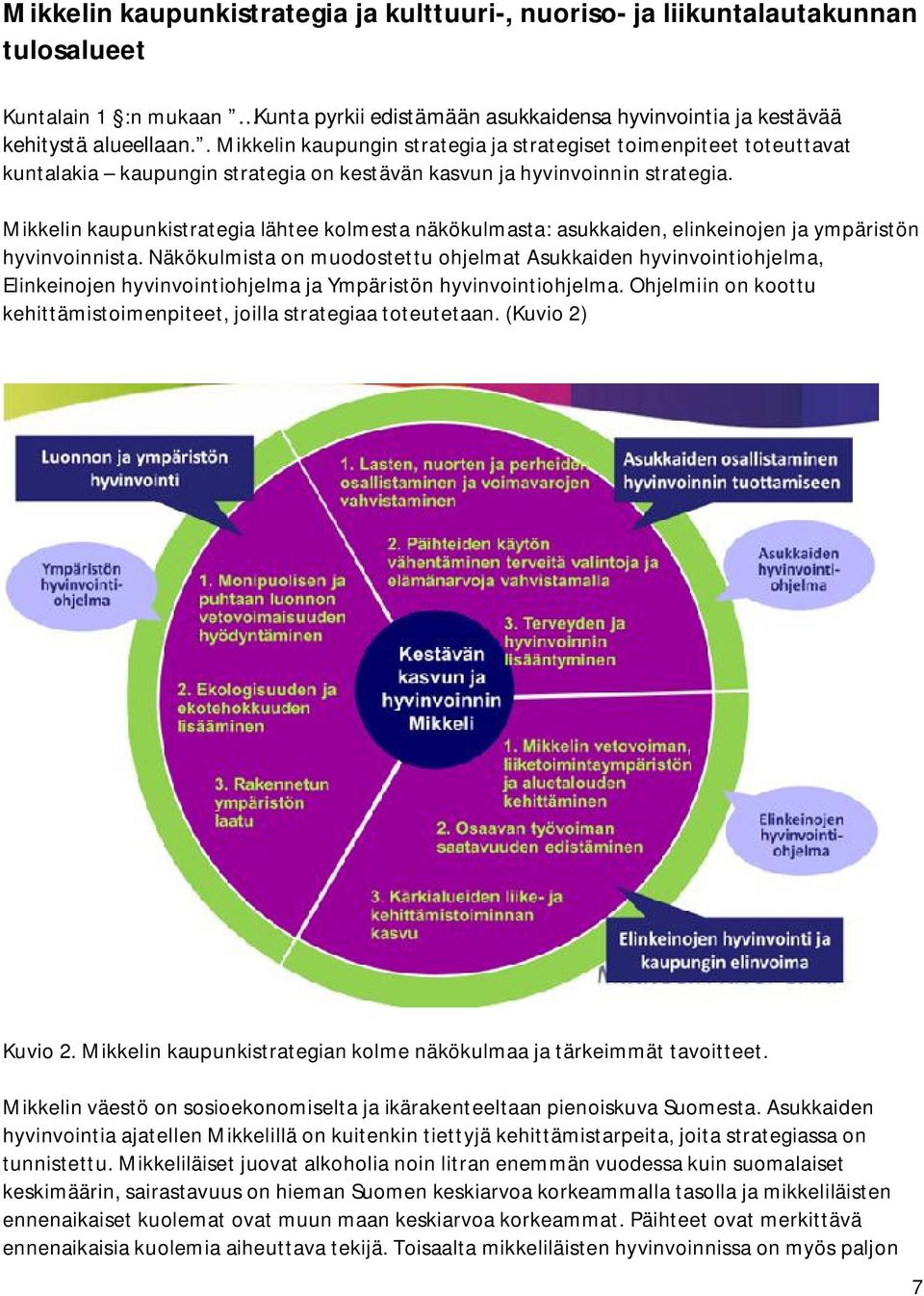Mikkelin kaupunkistrategia lähtee kolmesta näkökulmasta: asukkaiden, elinkeinojen ja ympäristön hyvinvoinnista.