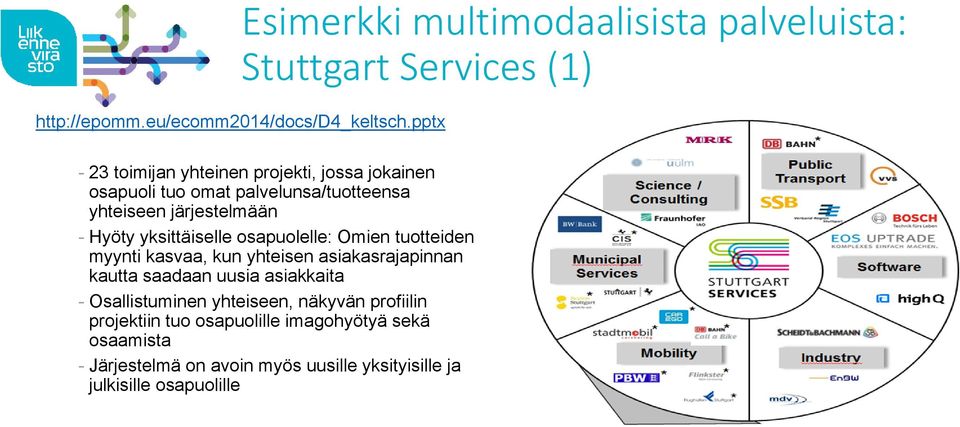 yksittäiselle osapuolelle: Omien tuotteiden myynti kasvaa, kun yhteisen asiakasrajapinnan kautta saadaan uusia asiakkaita -