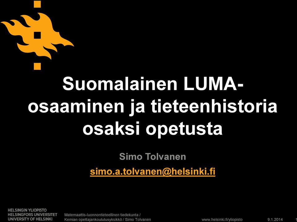 opetusta Simo Tolvanen simo.