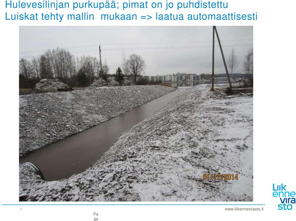 Luiskat tehty mallin