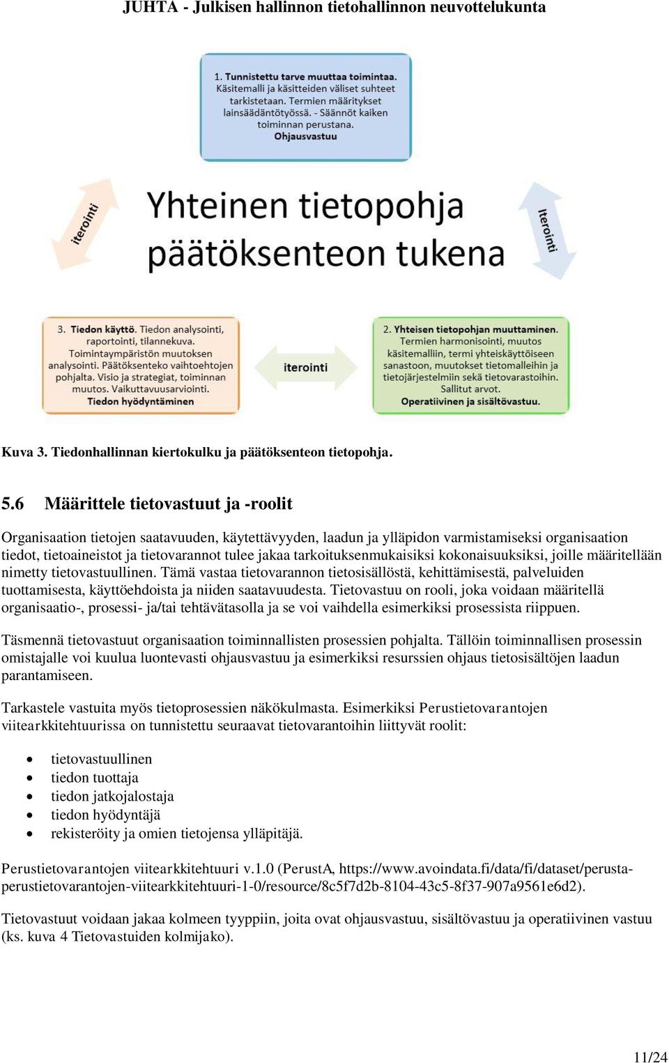 tarkoituksenmukaisiksi kokonaisuuksiksi, joille määritellään nimetty tietovastuullinen.