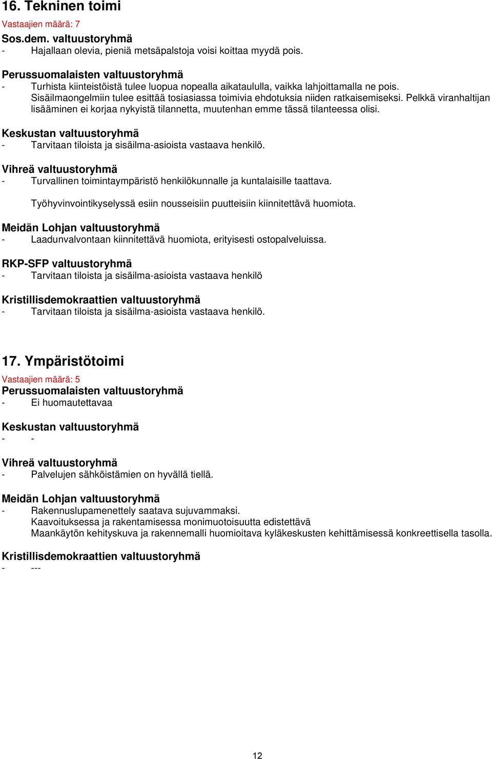 Sisäilmaongelmiin tulee esittää tosiasiassa toimivia ehdotuksia niiden ratkaisemiseksi. Pelkkä viranhaltijan lisääminen ei korjaa nykyistä tilannetta, muutenhan emme tässä tilanteessa olisi.