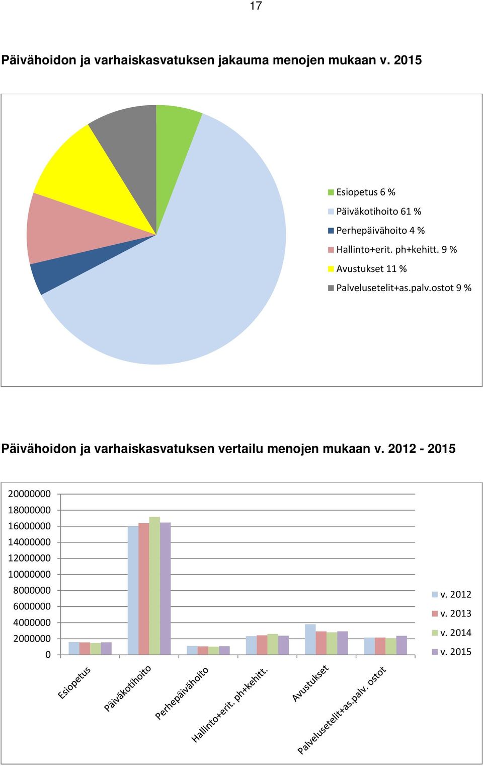 9 % Avustukset 11 % Palvelusetelit+as.palv.