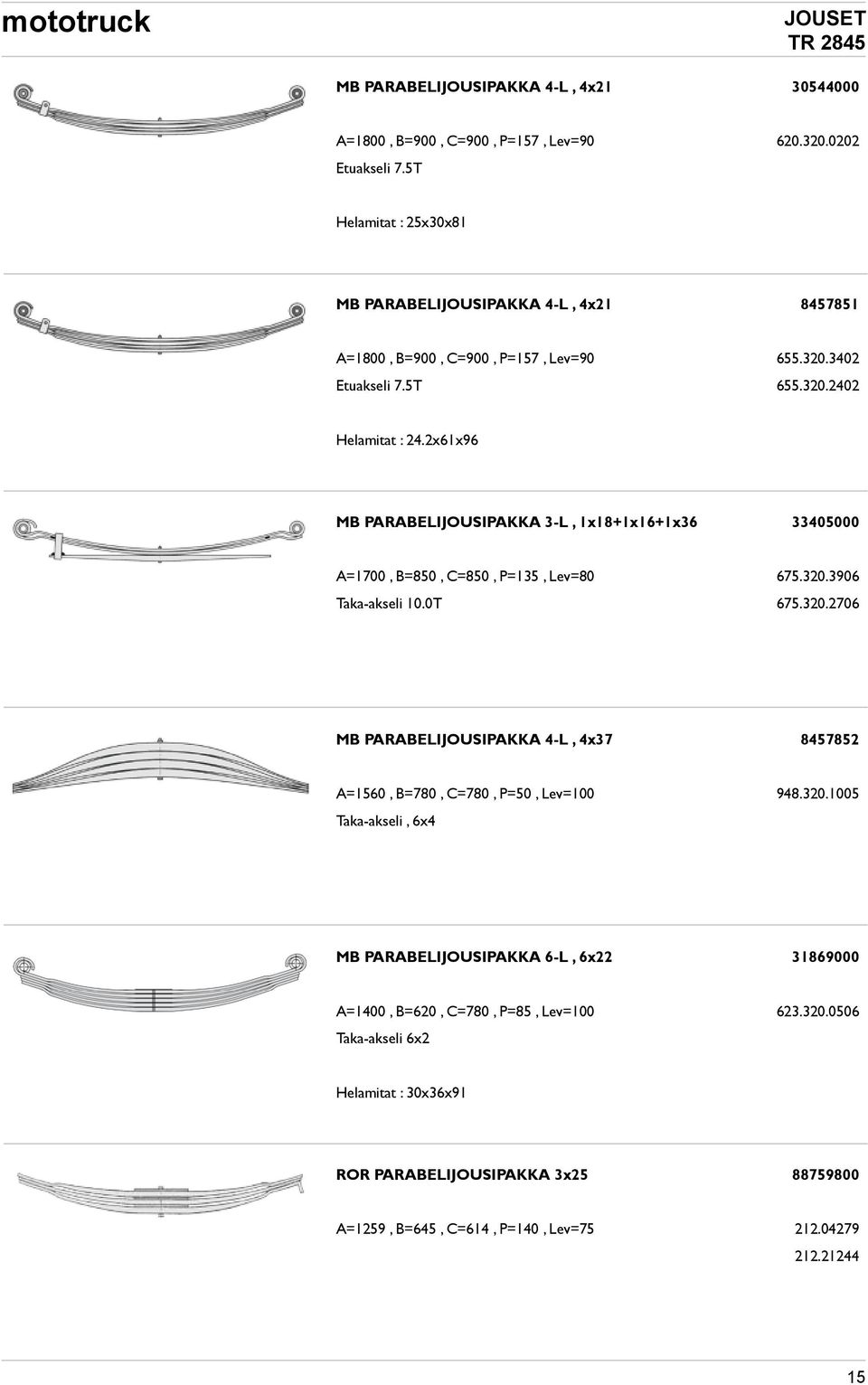 2x61x96 MB PARABELIJOUSIPAKKA 3-L, 1x18+1x16+1x36 33405000 A=1700, B=850, C=850, P=135, Lev=80 675.320.