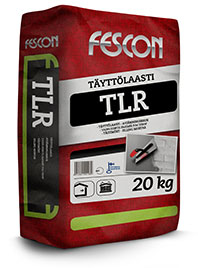 Täyttölaasti TLR 16 / 21 TÄYTTÖLAASTI TLR Tuotekuvaus Fescon Täyttölaasti TLR on nopeasti kovettuva ja kuivuva täyttömassa sisäseinäpinnoille sekä kuiviin, kosteisiin ja märkätiloihin.