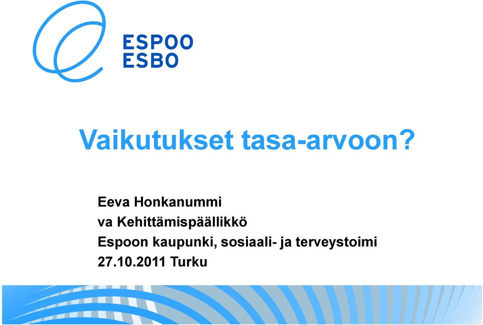 Kehittämispäällikkö Espoon