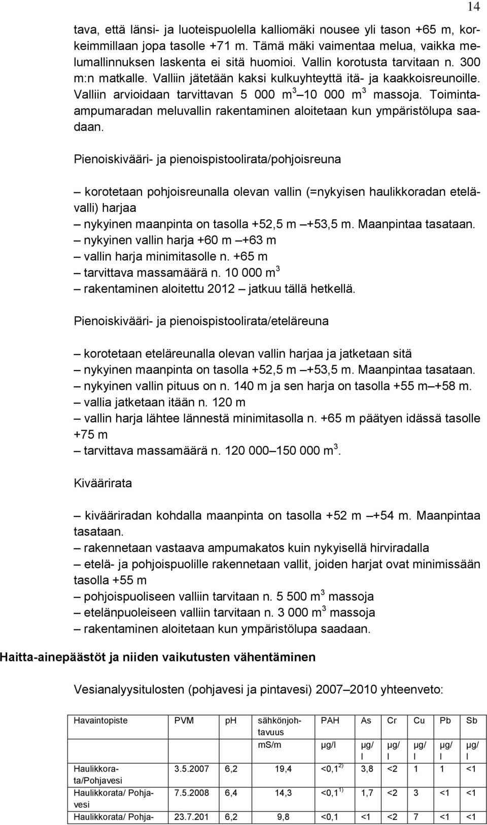 Toimintaampumaradan meluvallin rakentaminen aloitetaan kun ympäristölupa saadaan.