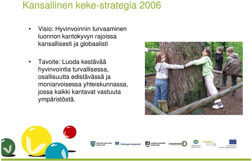 Luoda kestävää hyvinvointia turvallisessa, osallisuutta edistävässä