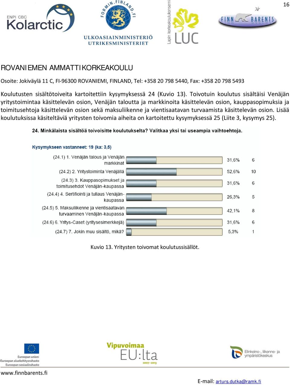 osion, kauppasopimuksia ja toimitusehtoja käsittelevän osion sekä maksuliikenne ja vientisaatavan turvaamista