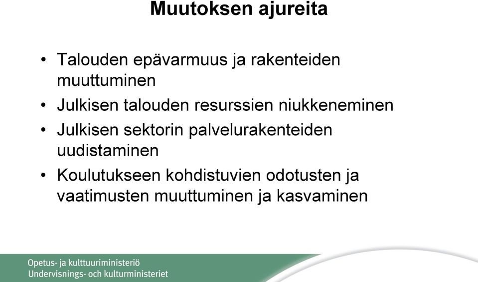 Julkisen sektorin palvelurakenteiden uudistaminen