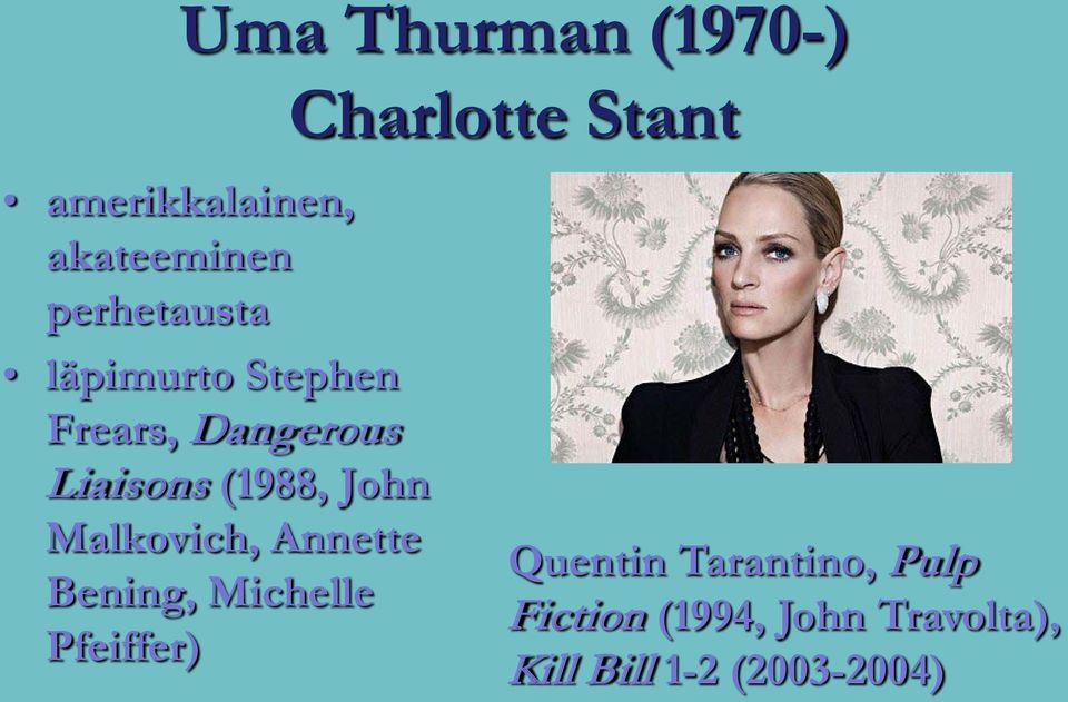 John Malkovich, Annette Bening, Michelle Pfeiffer) Quentin