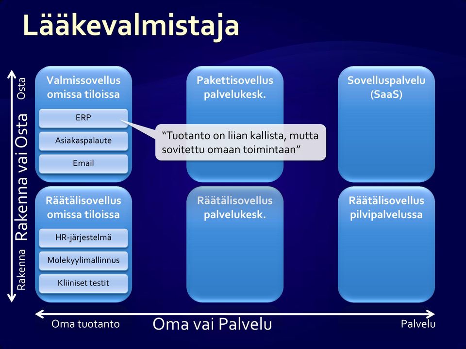 kallista, mutta sovitettu omaan toimintaan HR-järjestelmä