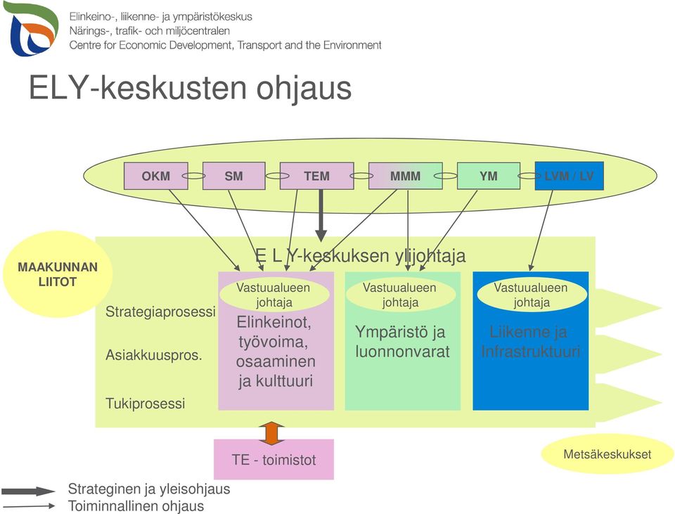 Tukiprosessi E L Y-keskuksen ylijohtaja Vastuualueen johtaja Elinkeinot, työvoima, osaaminen