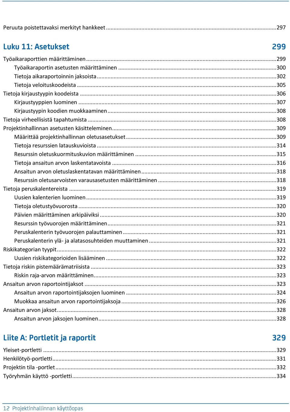 .. 308 Projektinhallinnan asetusten käsitteleminen... 309 Määrittää projektinhallinnan oletusasetukset... 309 Tietoja resurssien latauskuvioista... 314 Resurssin oletuskuormituskuvion määrittäminen.