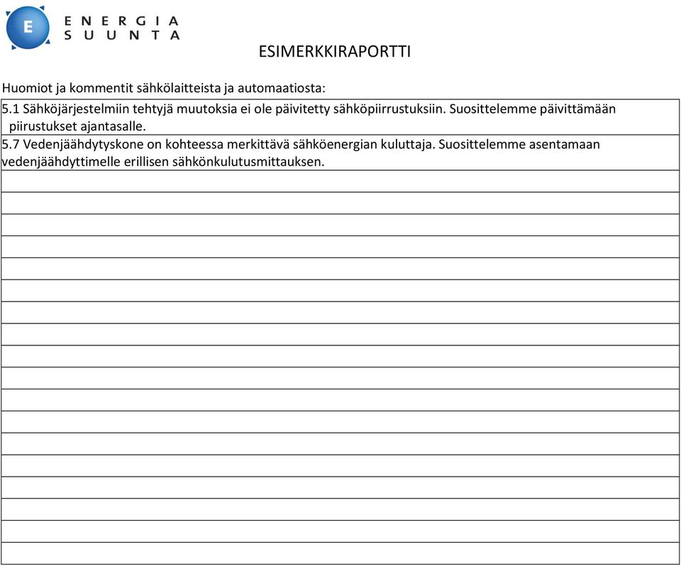 Suosittelemme päivittämään piirustukset ajantasalle. 5.