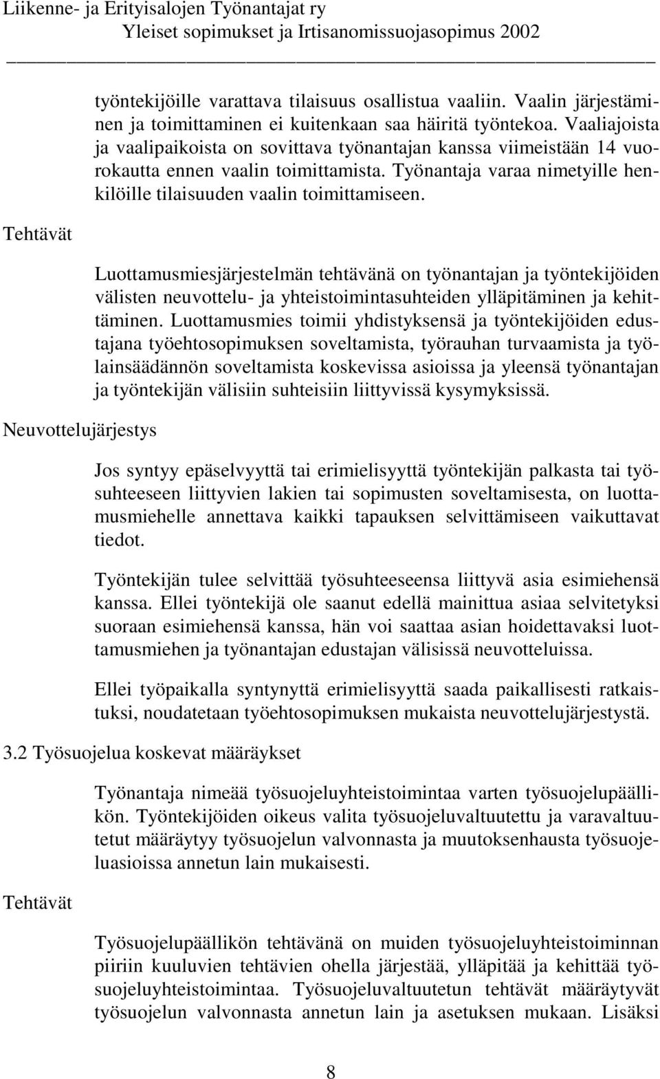 Luottamusmiesjärjestelmän tehtävänä on työnantajan ja työntekijöiden välisten neuvottelu- ja yhteistoimintasuhteiden ylläpitäminen ja kehittäminen.