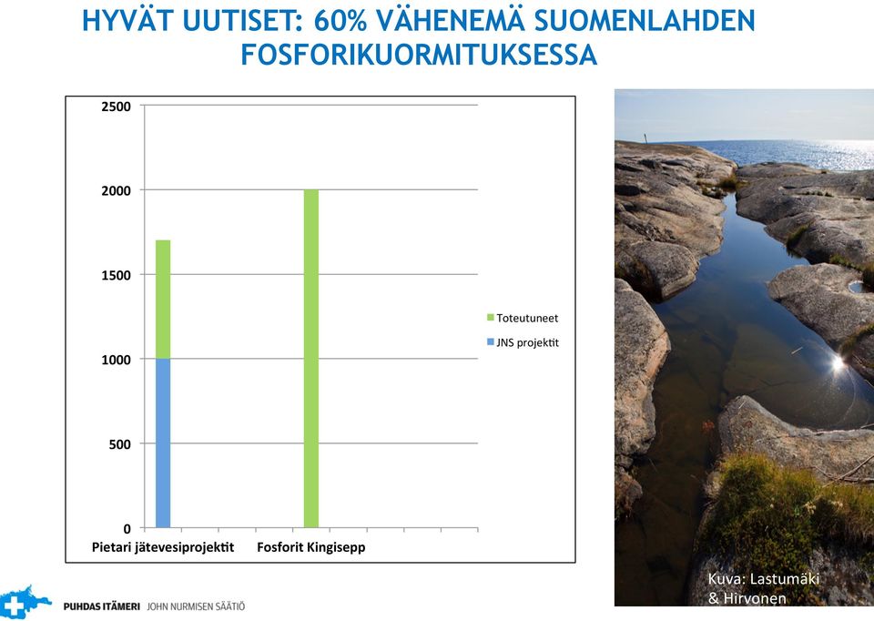 Toteutuneet 1000 JNS projekft 500 0 Pietari