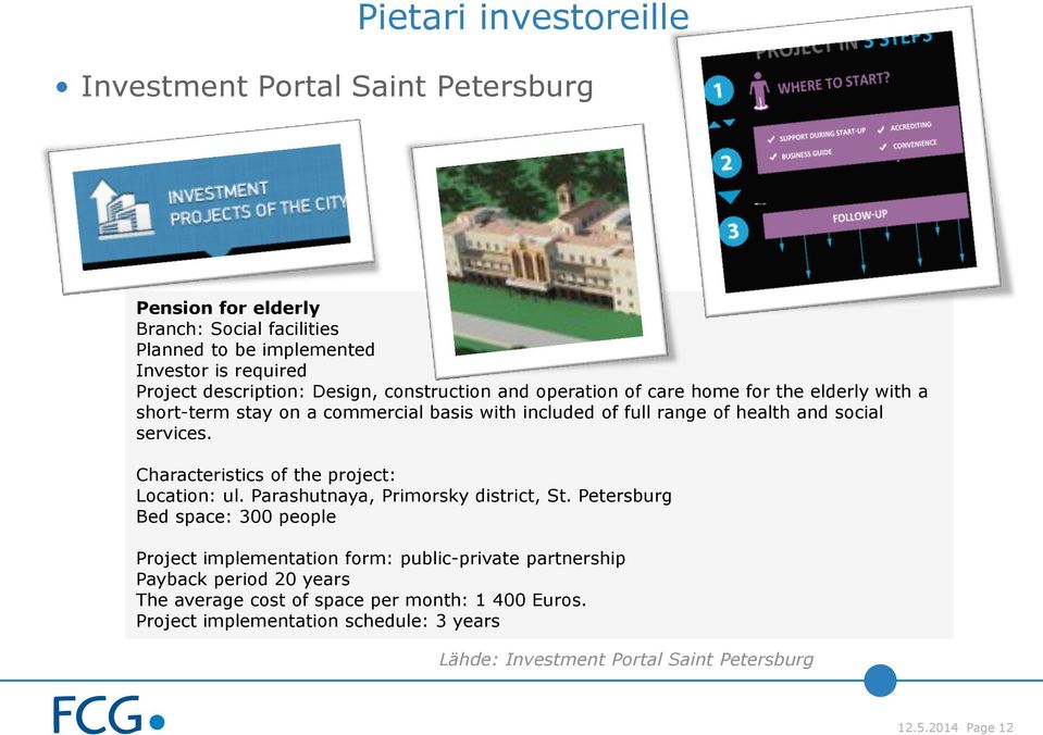 Characteristics of the project: Location: ul. Parashutnaya, Primorsky district, St.