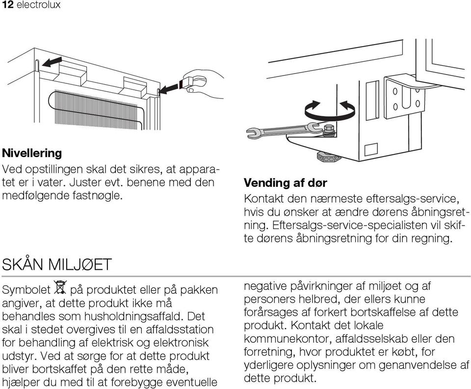 Det skal i stedet overgives til en affaldsstation for behandling af elektrisk og elektronisk udstyr.