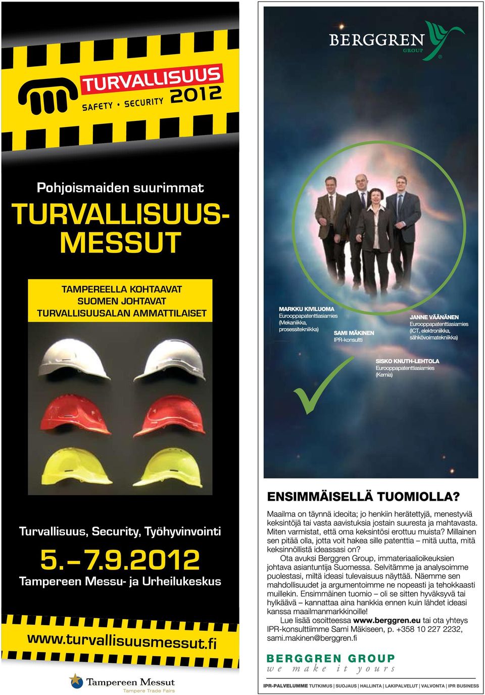 AMMATTILAISET Turvallisuus, Security, Työhyvinvointi 5.