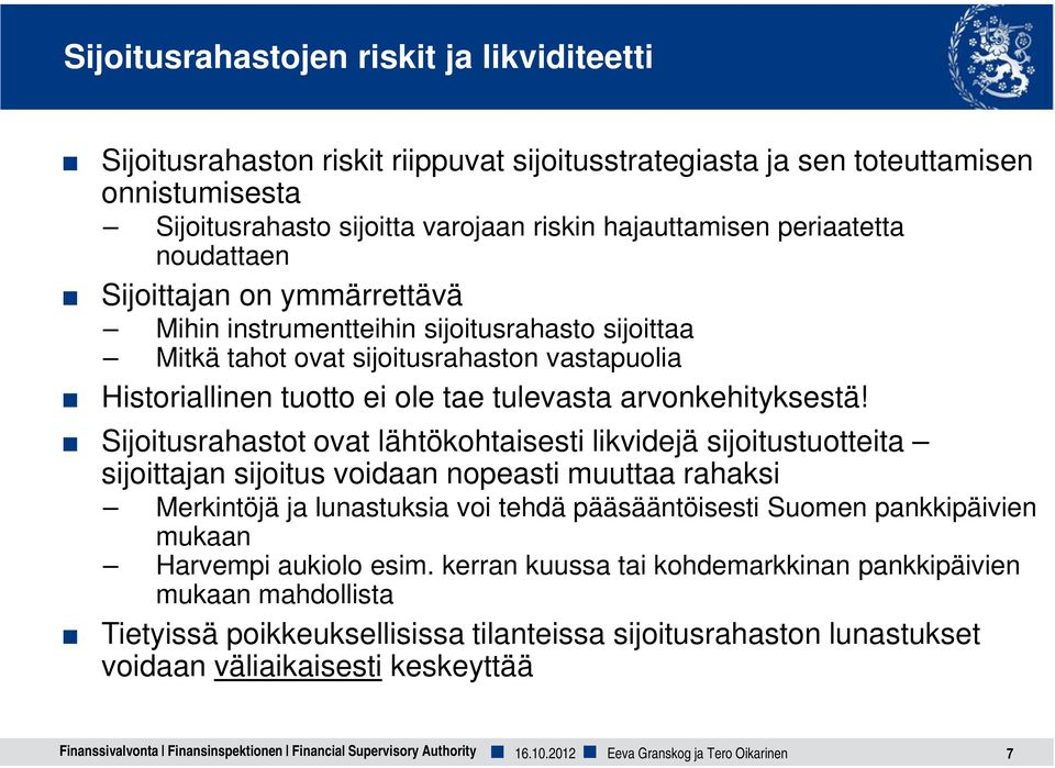 arvonkehityksestä!