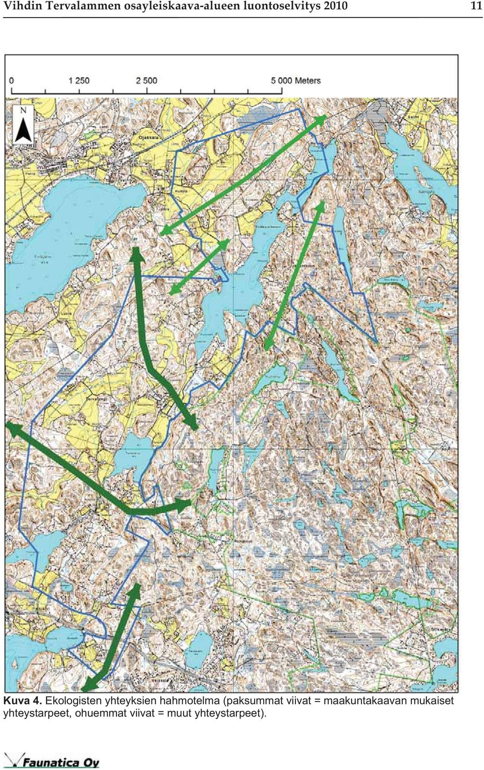 Ekologisten yhteyksien hahmotelma (paksummat