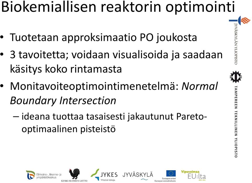 rintamasta Monitavoiteoptimointimenetelmä: Normal Boundary